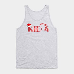 Christmas Family Name "Kid 4" Photo Design Shirt Tank Top